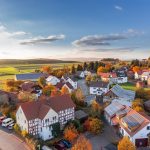 Top view of a real estate properties in Merced County